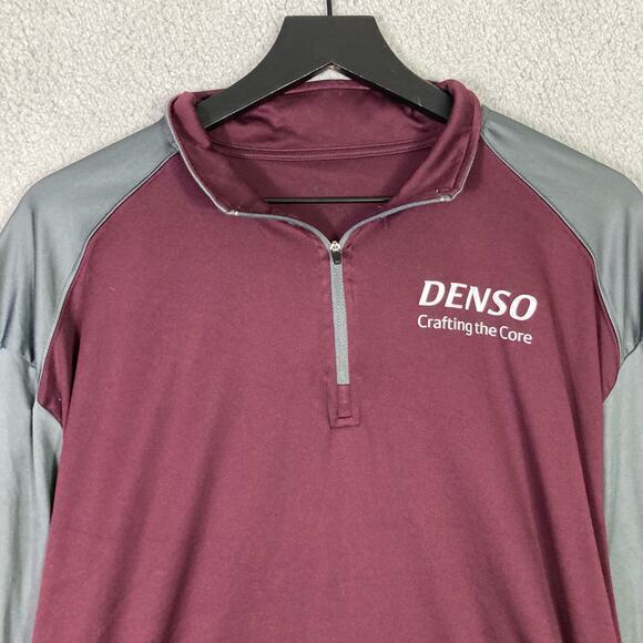 Men's Colosseum Denso Maroon/Gray Quarter-Zip Pullover Windbreaker Jacket Sz XXL - Picture 6 of 7